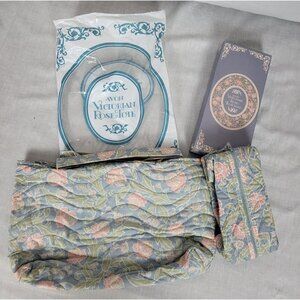 80's Avon Victorian Rose Tote & Traveler Bag Make Up NEW NOS Floral travel Set
